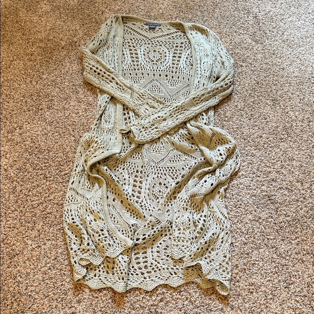 Chelsea & Theodore Sage Knit Cardigan - Calf Length